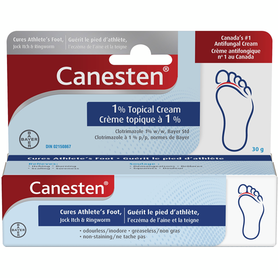 Canesten Antifungal 1% Topical Cream, Relieves Itching and Burning 30 g, $63.30/100g