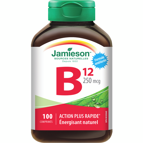 Jamieson Vitamine B12 250 mcg (Méthylcobalamine) 100 ea, 0,13 $/1ch