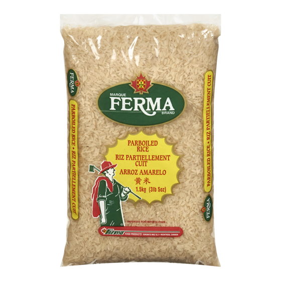 exemple de riz partiellement cuit