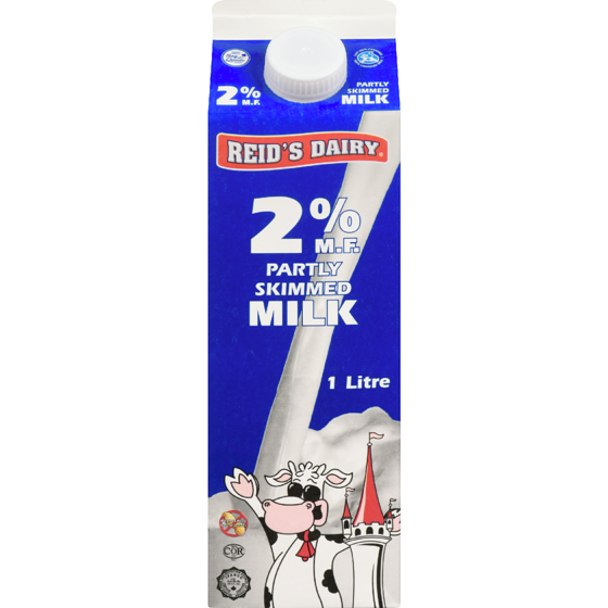 Reids 2% Milk 1 l, $0.39/100ml