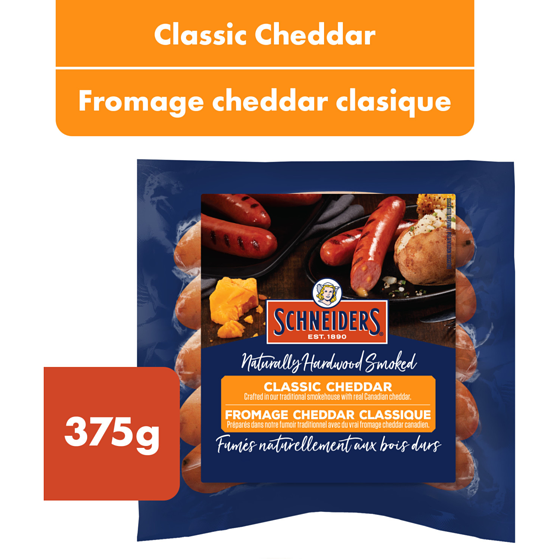 Schneiders Smoked Sausage, Classic Cheddar 375 g, $2.66/100g