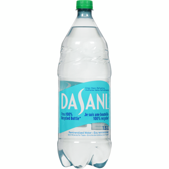 Dasani Water Bottle 1.5 l, $0.35/100ml