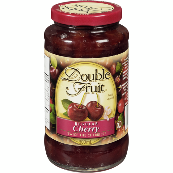 Smuckers Double Fruit Regular Cherry Fruit Spread 500 ml, $1.30/100ml