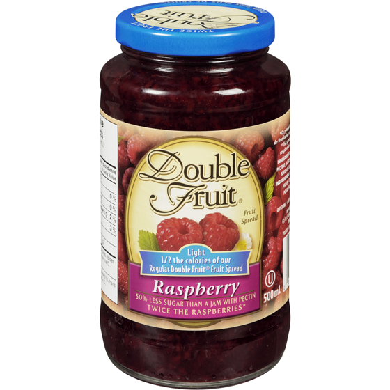 Smuckers Double Fruit Light Raspberry Fruit Spread 500 ml, $1.40/100ml