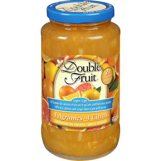 Smuckers Double Fruit Light 4 Fruits Fruit Spread 500 ml, $1.30/100ml