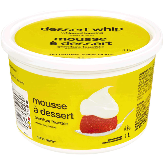Sans Nom Garniture fouettée 1 l, 0,40 $/100ml