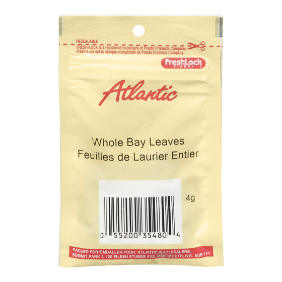 null Feuilles de laurier entières, Atlantic 4 g, 49,75 $/100g