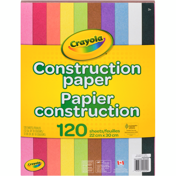 Crayola Papier de bricolage 120x1.0 ea, 0,05 $/1ch
