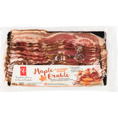 le Choix du Président Bacon Fumé Naturellement Saveur D’Érable 500 g, 1,60 $/100g