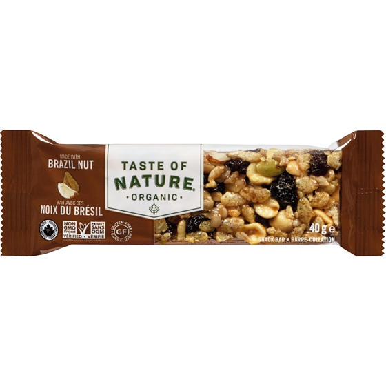 Taste of Nature Organic Food Bar, Brazilian Nut Fiesta 40 g, $4.98/100g