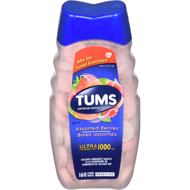 Tums TUMS Ultra-fort (comprimés) (baies assorties) 160 ea, 0,07 $/1ch