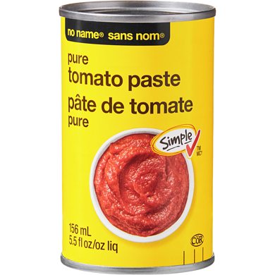 Sans Nom Pâte de tomate pure 156 ml, 0,83 $/100ml