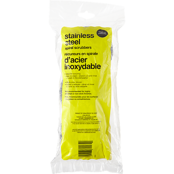 No Name Stainless Steel Spiral Scrubbers 3 ea, $1.00/1ea