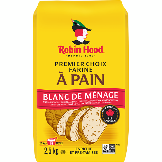 Robin Hood à pain farine blanc de ménage 2.5 kg, 0,24 $/100g