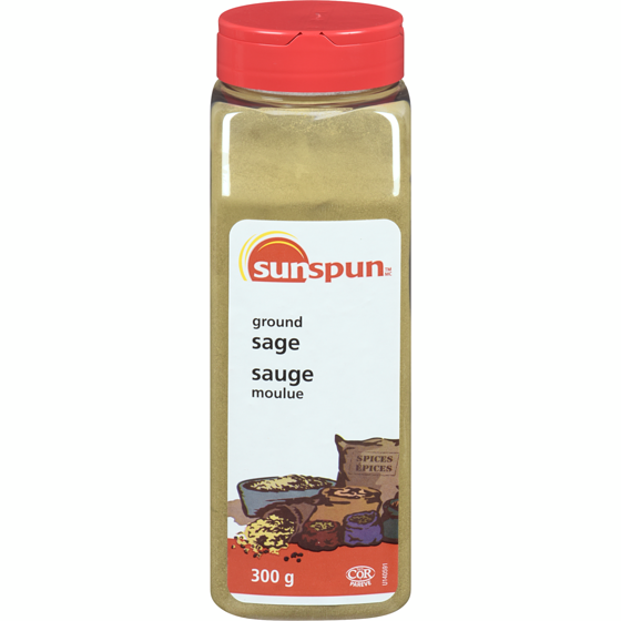 Sunspun Sauge moulue 300 g, 2,20 $/100g