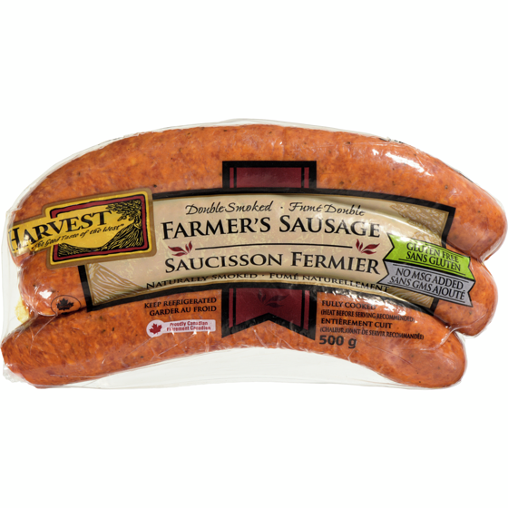 Harvest Double Smoked Farmers Sausage 500 g, $2.20/100g