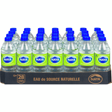 Naya Eau de source naturelle 28x500.0 ml, 0,04 $/100ml