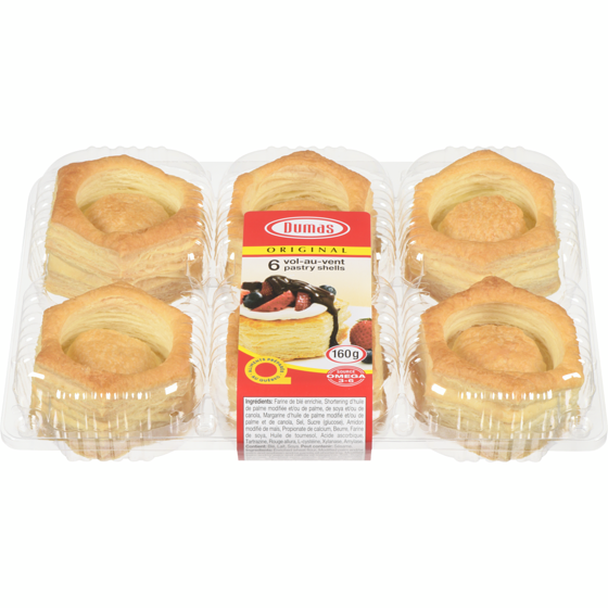 Dumas Pastry Shells 160 g, $2.50/100g