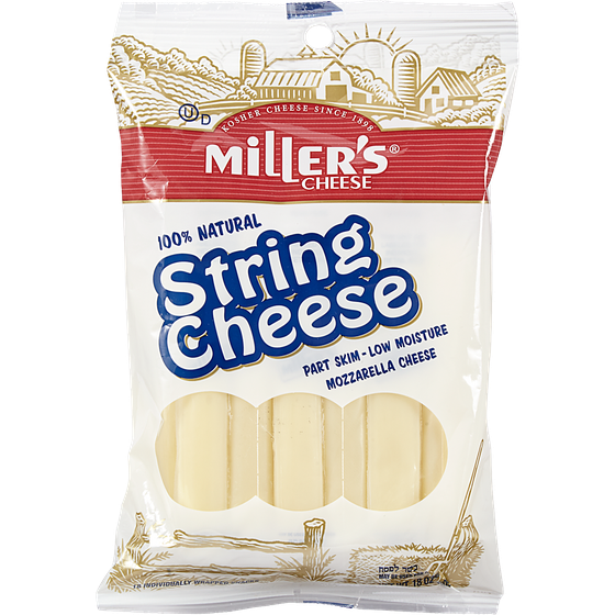 Miller Kosher String Cheese      509 g, $6.87/100g