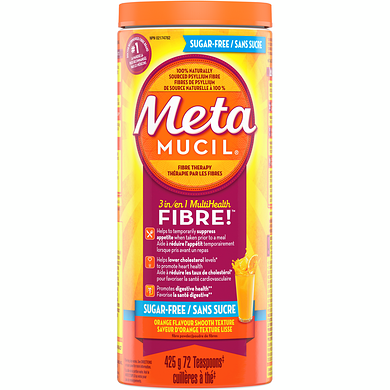 Metamucil Supplément de fibres en poudre 4 en 1, sans sucre, orange 425 g, 5,64 $/100g