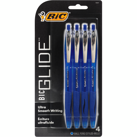 Bic Atlantis Retractable 4Pk Blue 4x4.0 ea, $1.25/1ea