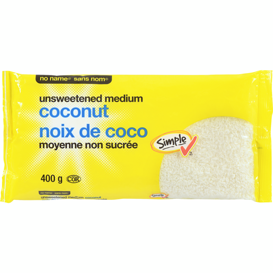 No Name Unsweetened Medium Coconut 400 g, $1.50/100g