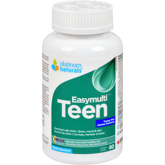 Platinum Naturals Teen Vitality Multivitamin for Young Men 60 ea, $0.50/1ea