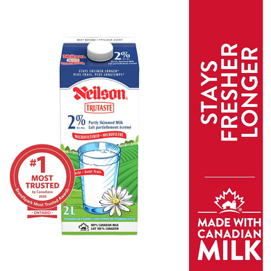 Neilson 2% Microfiltered Milk 2 l, $0.29/100ml