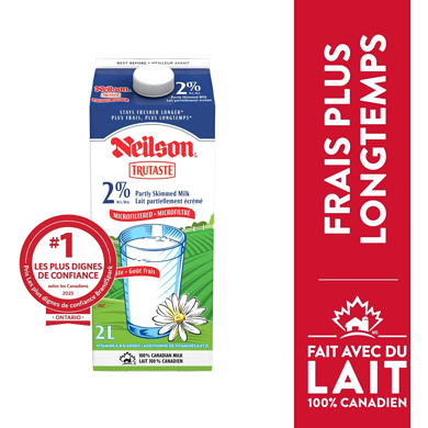 Neilson Lait microfiltré 2% 2 l, 0,29 $/100ml