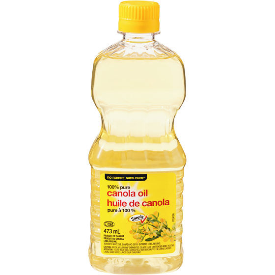Sans Nom Huile de canola pure à 100 % 473 ml, 0,74 $/100ml