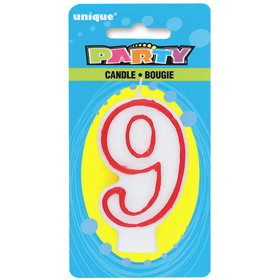 Unique Number 9 Deluxe Birthday Candle 1 ea, $1.00/1ea