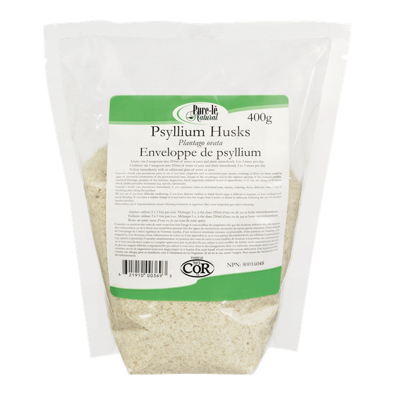 Pure Le Enveloppes de psyllium entier Pure-lé 400 g, 6,25 $/100g