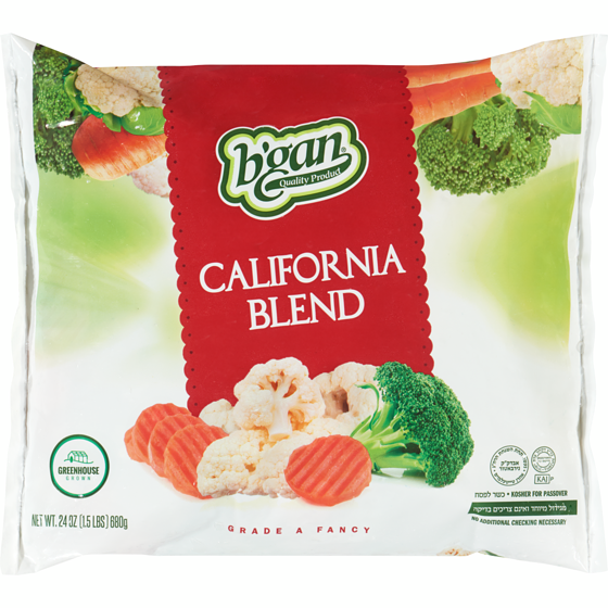 B'gan California Blend Frozen Vegetables 672 g, $2.08/100g