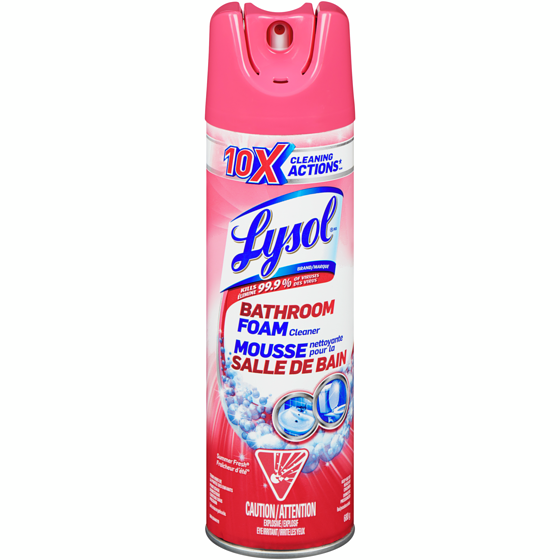 Lysol Mousse nettoyante pour salle de bain en aérosol parfum Fraîcheur d’été 680 g, 0,88 $/100g