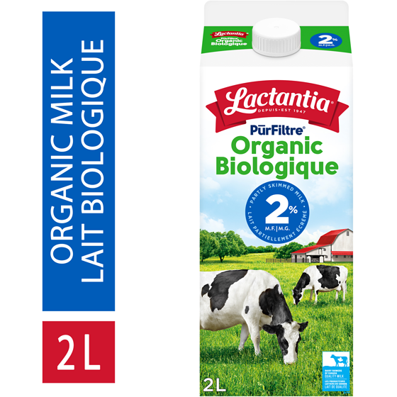 Lactantia Purfiltre Organic Partly Skimmed Milk 2% 2 l, $0.36/100ml