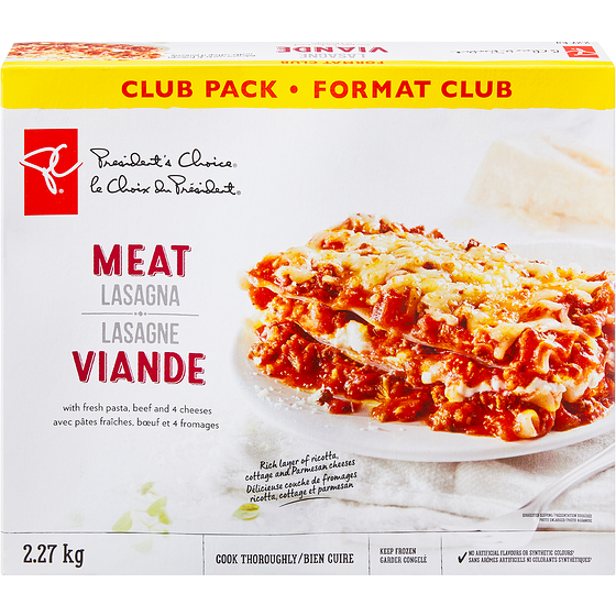 le Choix du Président Lasagne à la viande 2.27 kg, 0,84 $/100g