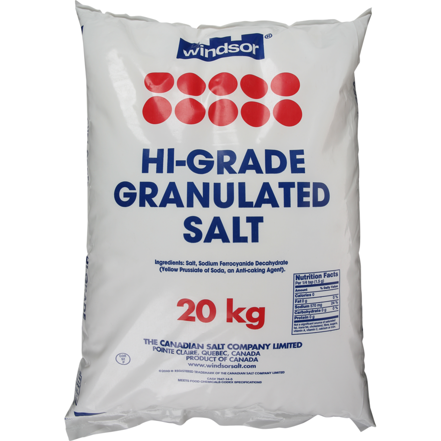Windsor Hi-Grade Granulated Salt - 20 kg | Wholesale Club