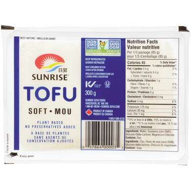 Sunrise Tofu Mou 300 g, 0,76 $/100g