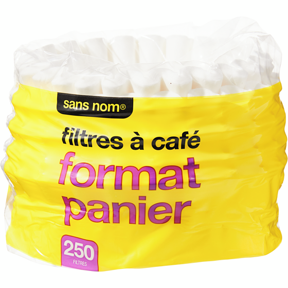 Sans Nom Filtres à café genre panier 250 ea, 0,02 $/1ch