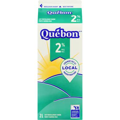QUEBON 2% Milk 2 l, $0.23/100ml