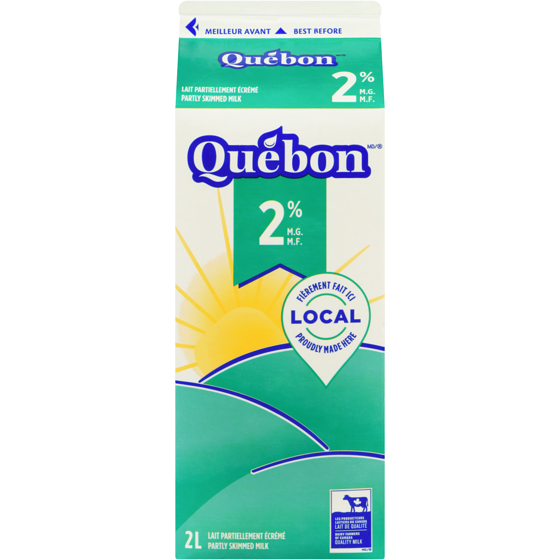 QUEBON 2% Milk 2 l, $0.23/100ml