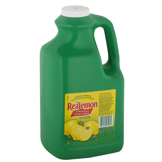 Real Lemon Lemon Juice 3.8 l, $0.45/100ml