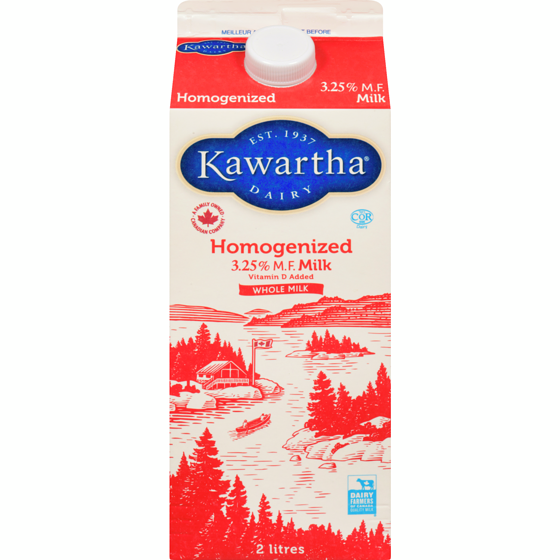 Kawartha Milk, Homogenized 2 l, $0.30/100ml