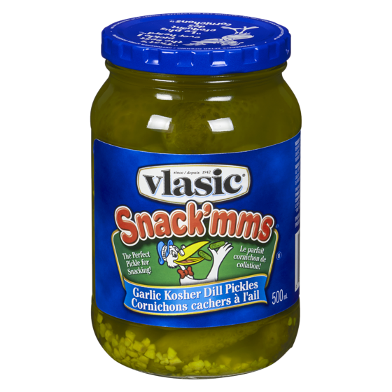 Vlasic Snack'mms Garlic Kosher Dill Pickles 500 ml, $1.10/100ml