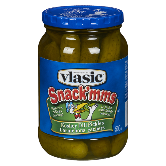 Vlasic Snack'mms Kosher Dill Pickles 500 ml, $1.10/100ml