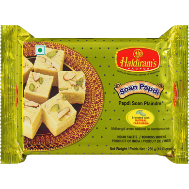Haldiram’s Sohan papdi 250 g, 1,40 $/100g
