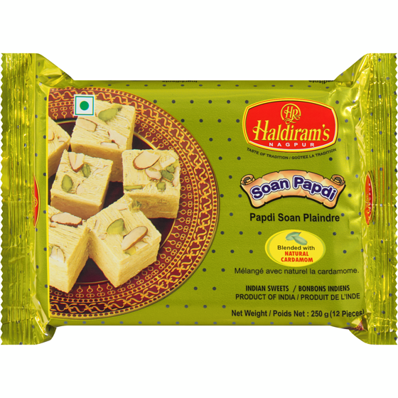 Haldiram’s Sohan papdi 250 g, 1,40 $/100g
