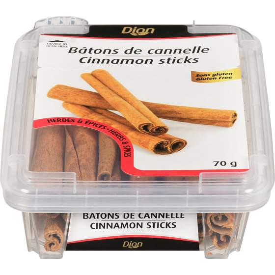 Dion Cinnamon Sticks, 3" 70 g, $6.13/100g