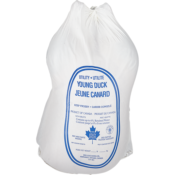 null Frozen Utility Duck $8.80/1kg $3.99/1lb