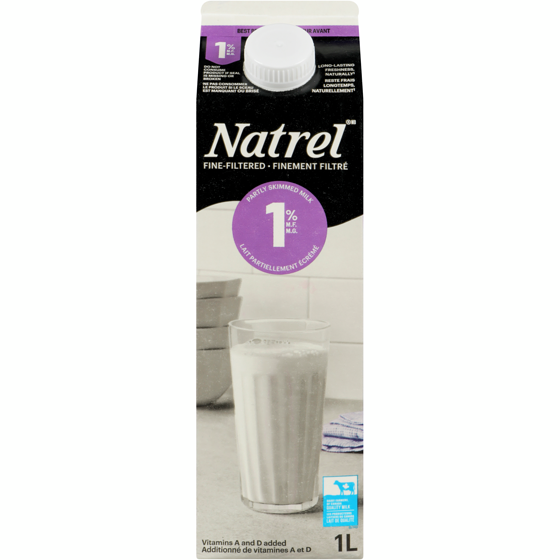 Natrel Fine-Filtered 1% Milk (1L) 1 l, $0.40/100ml